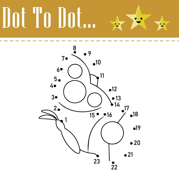 dot to dot game for kids activity