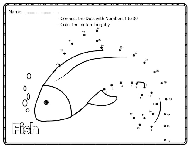 Dot to dot game number connect dots 130 learn to count educational game for kids