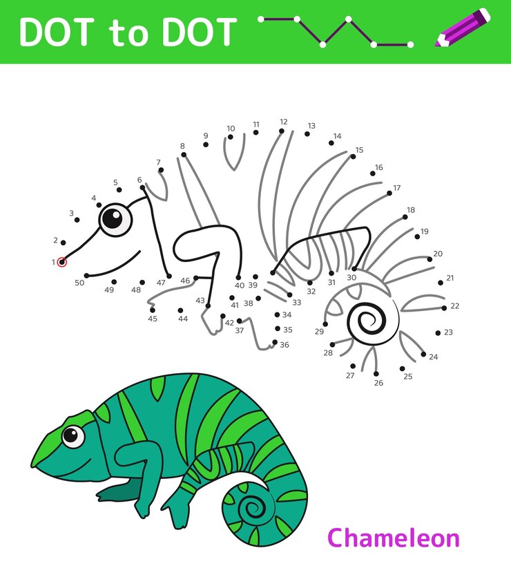 वेक्टर dot to dot numbers game education math game for children drawing task for kids colored worksheet