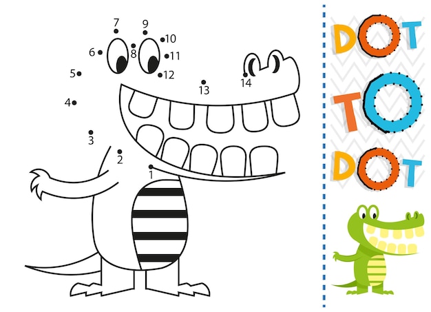 Dot to dot worksheet for kids Connection dot coloring page