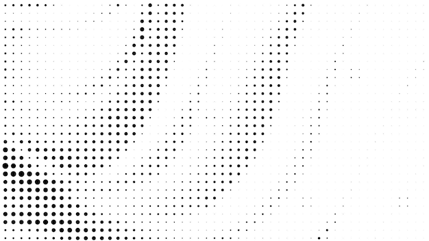 Dot halftone wave pattern, abstract vector background.