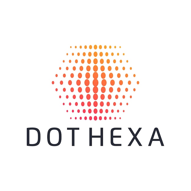 dot hexa technologie logo ontwerp