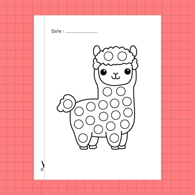 Vector dot marker activity book