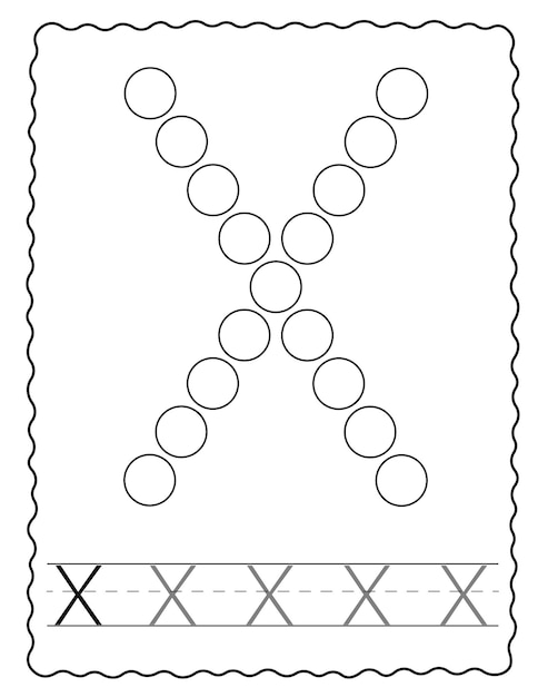 Dot marker alphabet tracing worksheet coloring pages