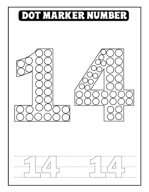 Disegni da colorare con numero di pennarello a punti