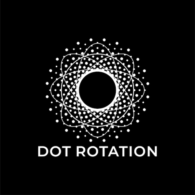 dot rotation technology logo design