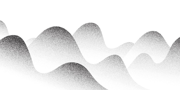 Dot stipple montagna illustrazione collina sabbia grano punti modello sfondo