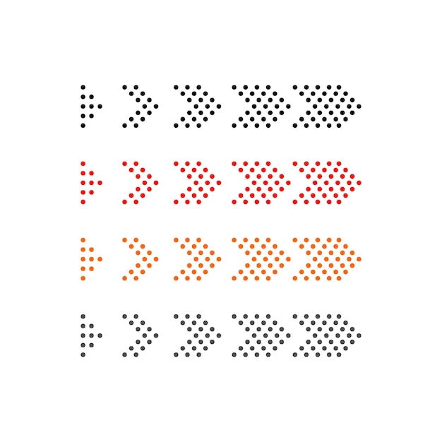 Vector dot style direction logo icon