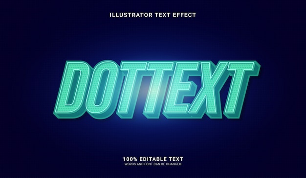 Dot Text style effect. Editable text effect