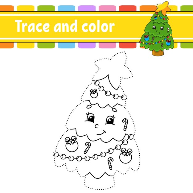 ドットゲームにドットを描く線を引く塗り絵のクリスマスのテーマ