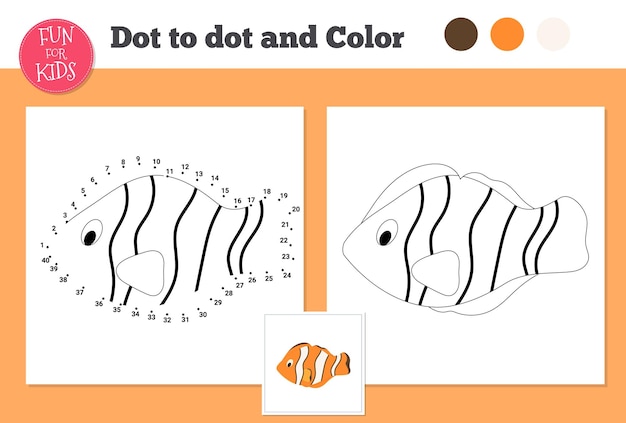 어린이 홈 스쿨링을 위한 도트 투 도트 게임 어린이 교육을 위한 색칠 공부 페이지