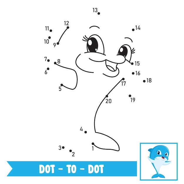 Dot To Dot Game Illustratie voor kinderen onderwijs