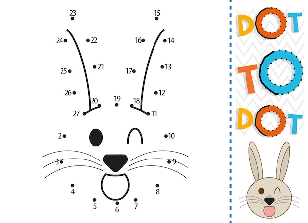 子供向けのドットツードットワークシート.接続ドットのぬりえ。ポイントからポイントへ。