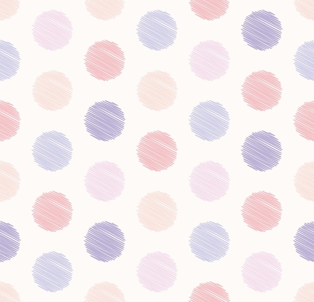 Cerchio di punti geometrici senza cuciture su sfondo di colore pastello con motivo bianco