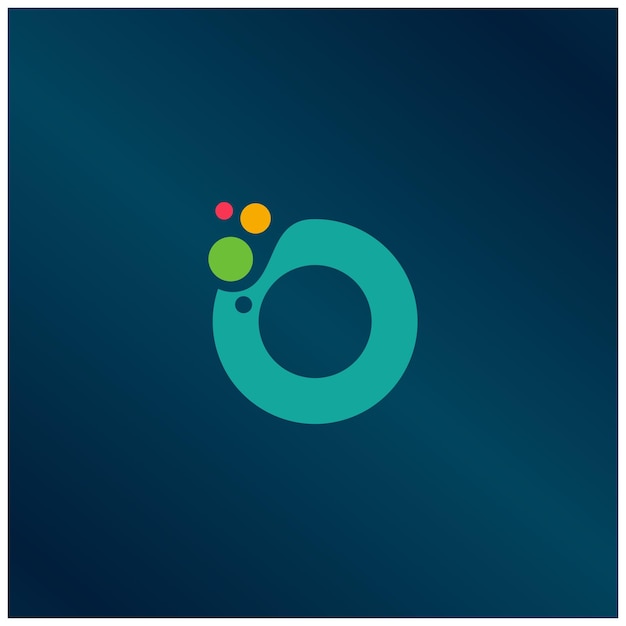 Vector dots letter o logo o letter design vector with dots