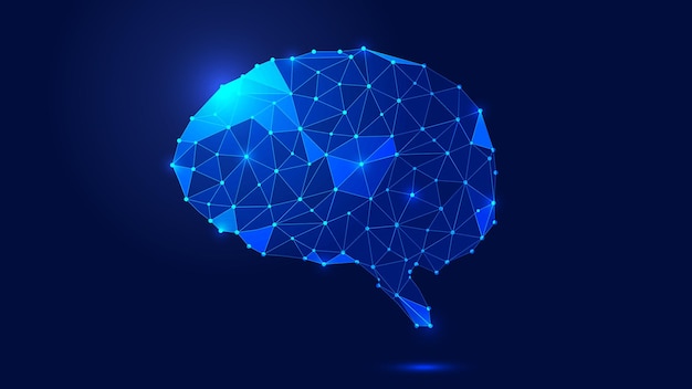 Punti e linee collegano mappe concettuali astratte del cervello astratto sfondo tecnologico futuro