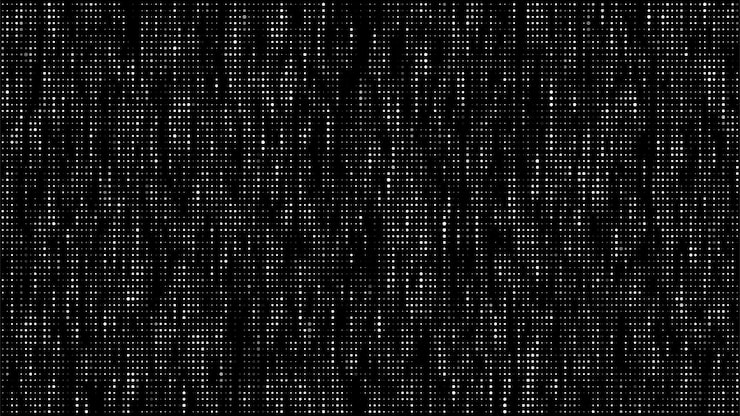 Vector dots texture with noise effect abstract halftone background vector glitch backdrop digital screen with matrix or binary code