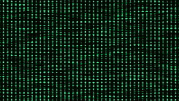 Vector dots texture with noise effect abstract halftone background vector glitch backdrop digital screen with matrix or binary code
