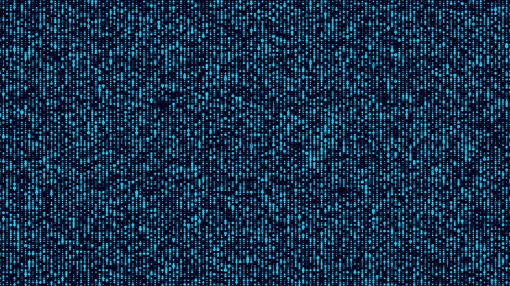 Vector dots texture with noise effect abstract halftone background vector glitch backdrop digital screen with matrix or binary code
