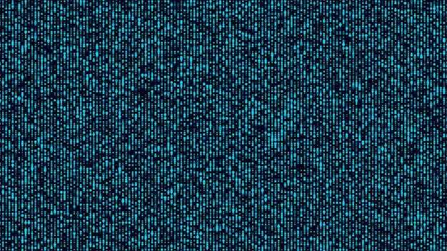 Dots textuur met ruis effect Abstracte halftone achtergrond Vector glitch achtergrond Digitaal scherm met matrix of binaire code