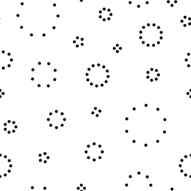 Dotted circles seamless pattern Minimalistic endless background