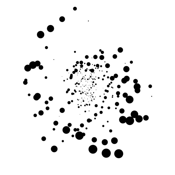 वेक्टर dotted, dots, speckles abstract concentric circle.