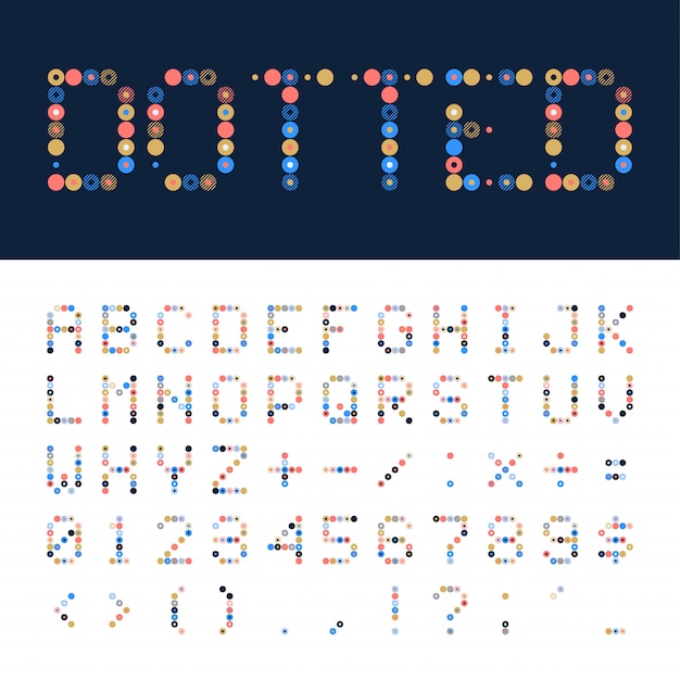 Vector dotted font style