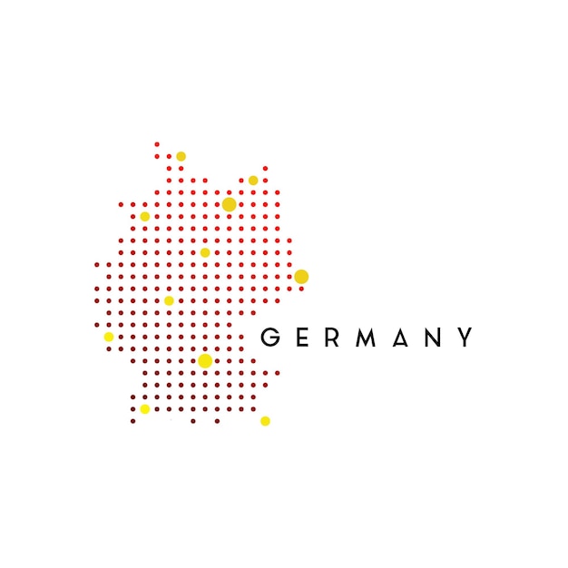 Dotted Germany map logo design inspiration