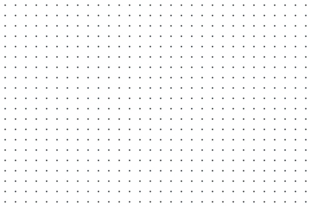 弾丸ジャーナルのドットグリッドシームレスパターン黒点テクスチャノートブック紙の黒ドットグリッド白い背景のベクトル図
