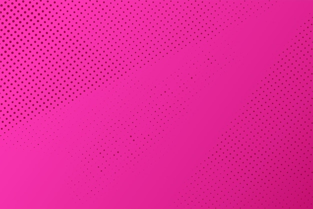 Vector dotted halftone pattern on magenta background abstract retro pop art texture