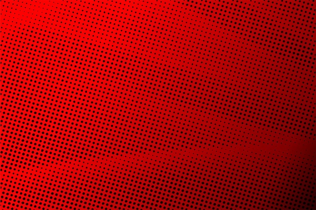 Точечный полутоновый рисунок на красно-черном фоне Абстрактная ретро-поп-артная текстура