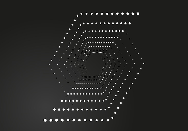 Vector dotted halftone wave. abstract liquid shapes, wave effect dotted gradient texture waves isolated