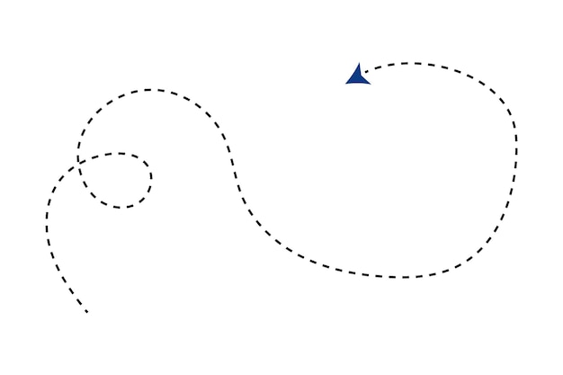 Dotted line directional arrow