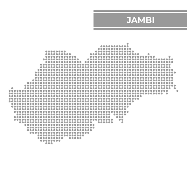 Dotted map of Jambi is a province of Indonesia