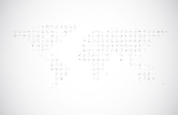 점선된 세계 지도 벡터 배경