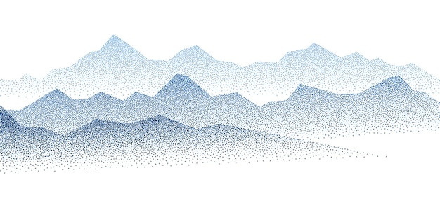 Vector dotwork mountain grain pattern dotted noise grunge texture landscape and terrain stippled gradient m