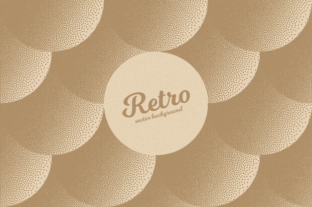 Dotwork Retro Abstract Vector Background