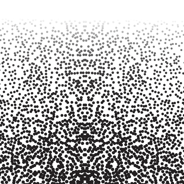 Dotwork ruis gradiënt vector achtergrond Zwarte ruis stippel stippen Zandkorrel effect Abstract grunge spray banner