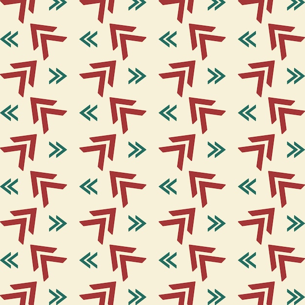 Vector double arrows red green trendy vector design repeating pattern illustration