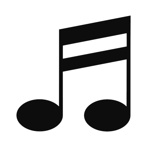 double bar music note icon simple illustration of double bar music note vector icon for web design isolated on white background