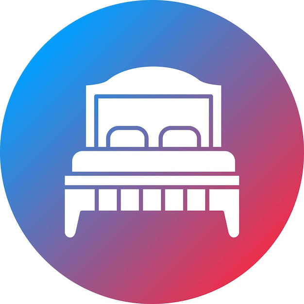 Double Bed Room icon vector image Can be used for Hotel Management