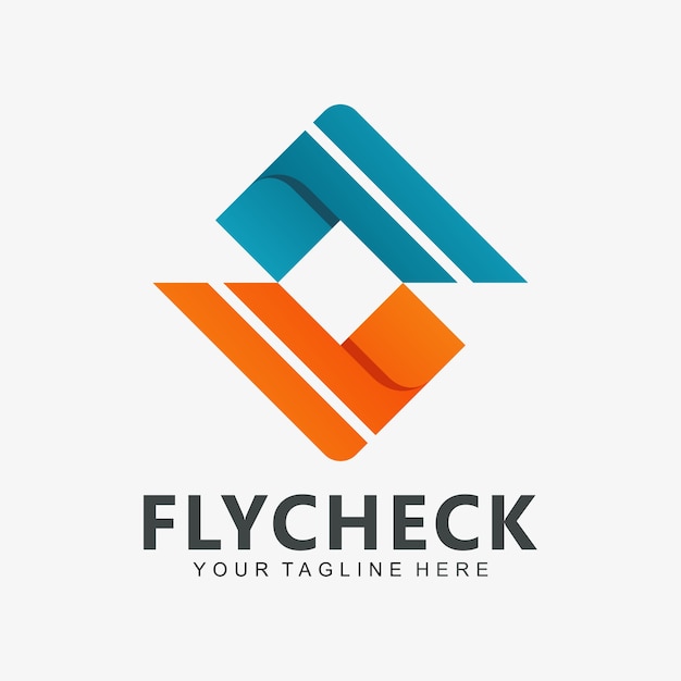 Double check modern logo icon for business, technology and digital company