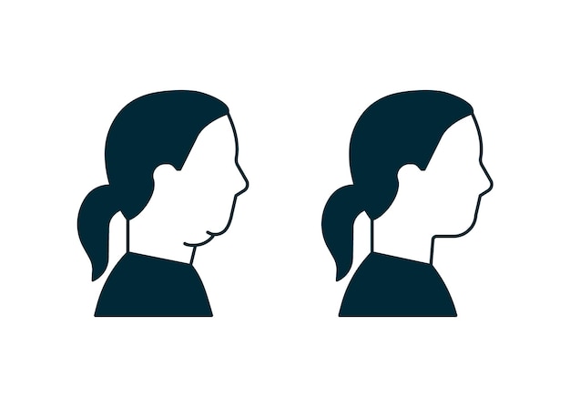 Premium Vector  Breast of woman line icon different shape and