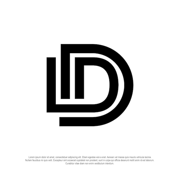 Premium Vector | Double dd monogram logo
