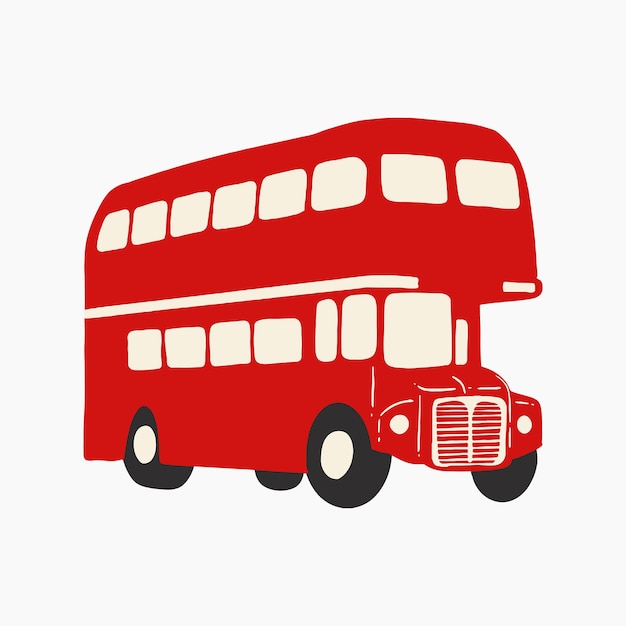 Double decker bus illustration