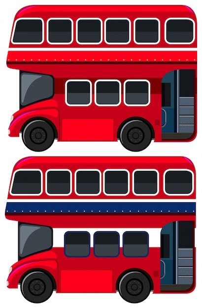 Vector double-decker bus  on white background