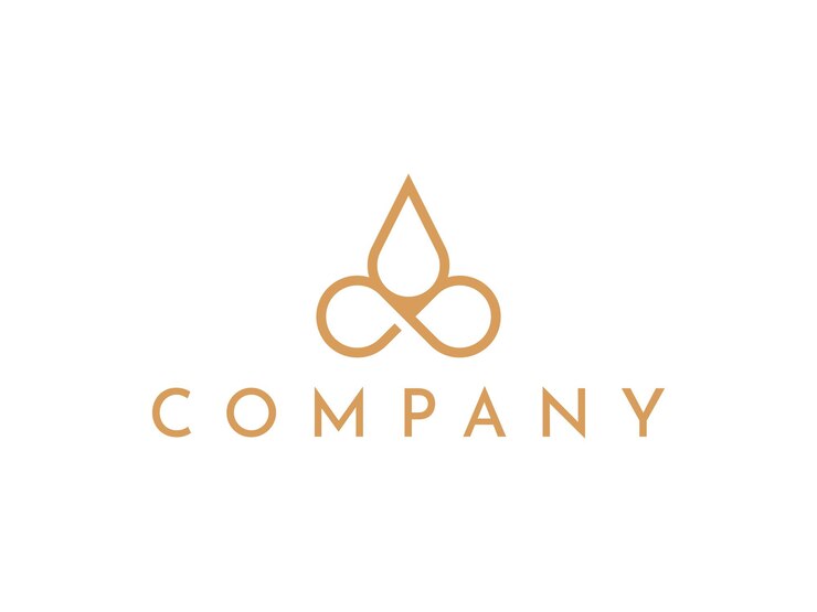 Vector double drop infinity logo design