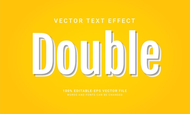 Double editable text style effect with minimalist concept