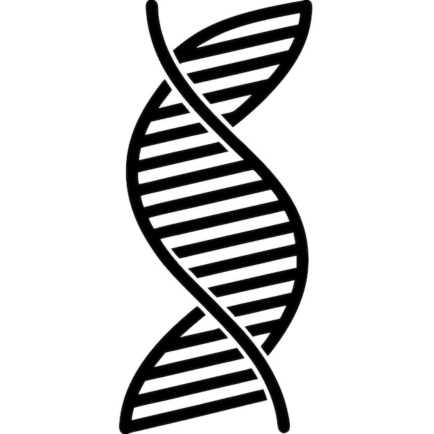 Double Helix silhouette vector DNA Double Helix vector illustratie