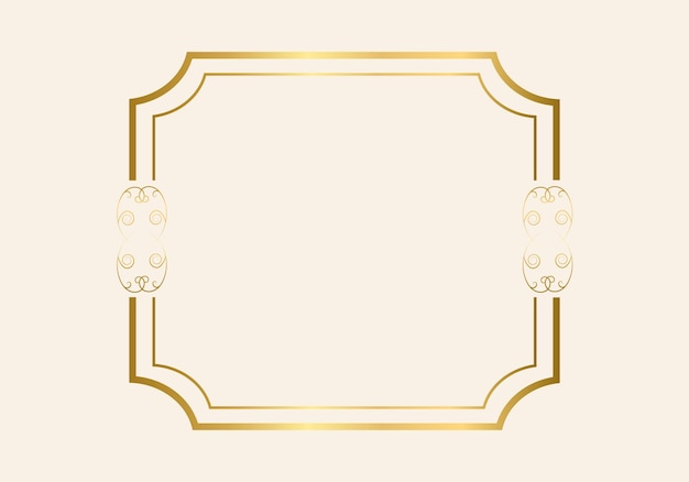 Double rectangle frame template, double line frame, draft element, geometric, vector illustration.